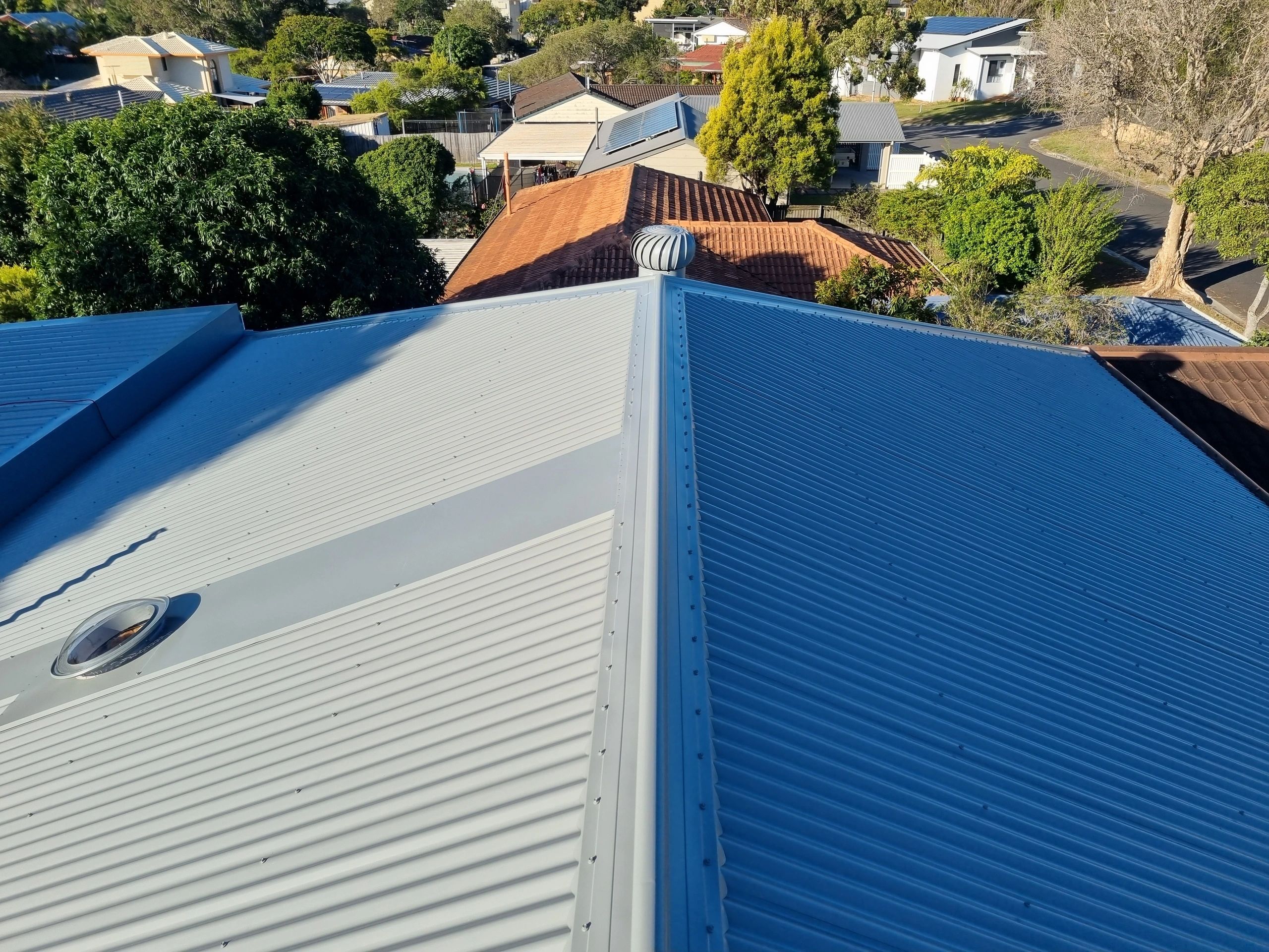 Metal roof installation